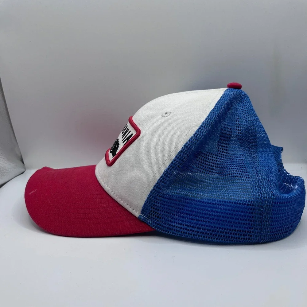 Patagonia Climb A Mountain Trucker Hat Red White Blue‎ Patch Snapback Cap